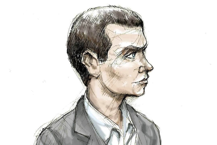 A court sketch of Matthew Graham, considered by the FBI as one of the world's worst paedophiles.