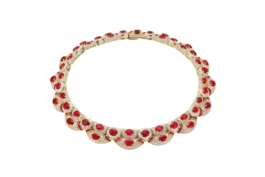 Ruby necklace worn by Sophia Loren