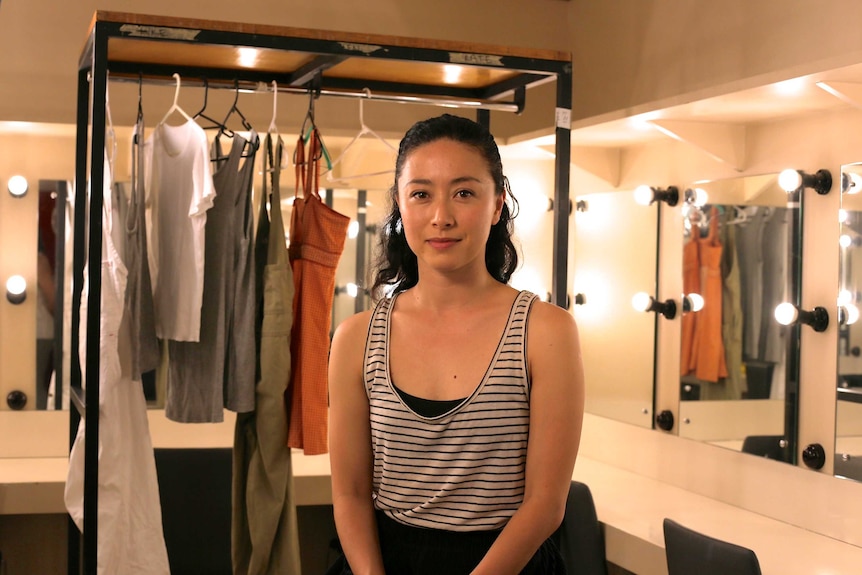 Australian contemporary dance Kristina Chan backstage before the performance