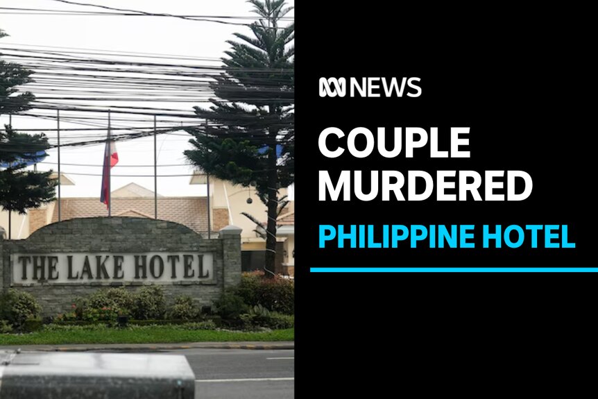 Couple Murdered, Philippines Hotel: Exterior of a hotel with a sign saying 'The Lake Hotel'.