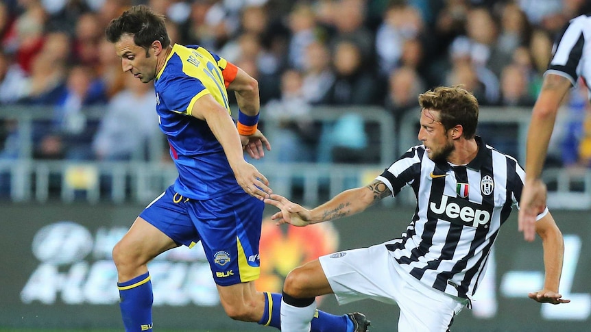 Alessandro Del Piero in action against Juventus