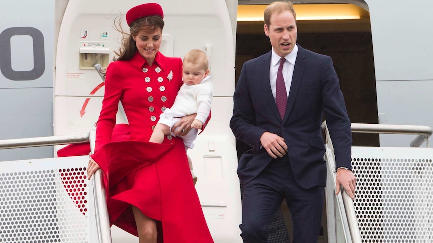 The Duke and Duchess of Cambridge and Prince George