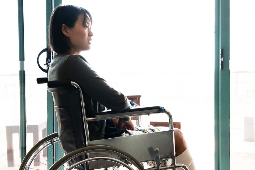 woman in wheelchair