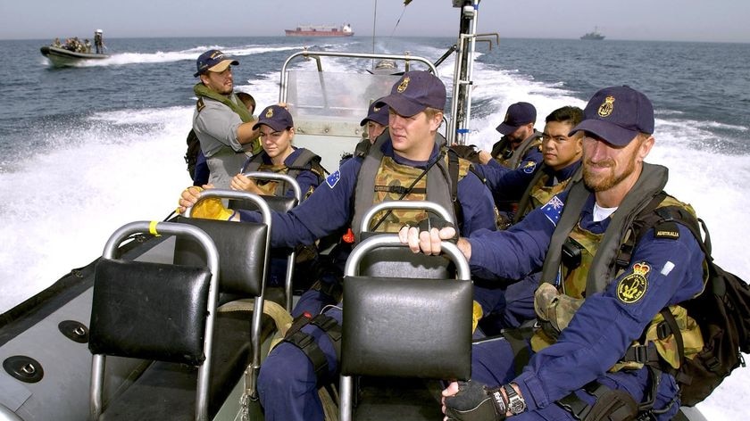 Repelled Iranians: A Navy boarding party in the Gulf (File photo)