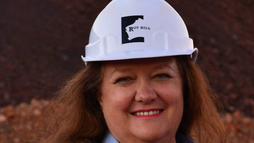 Gina Rinehart at Roy Hill site