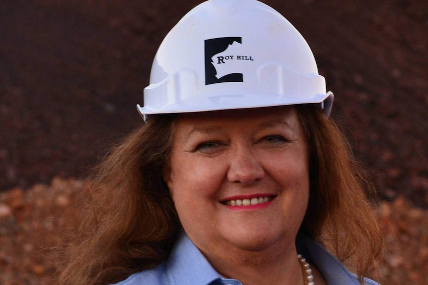 Gina Rinehart at Roy Hill site