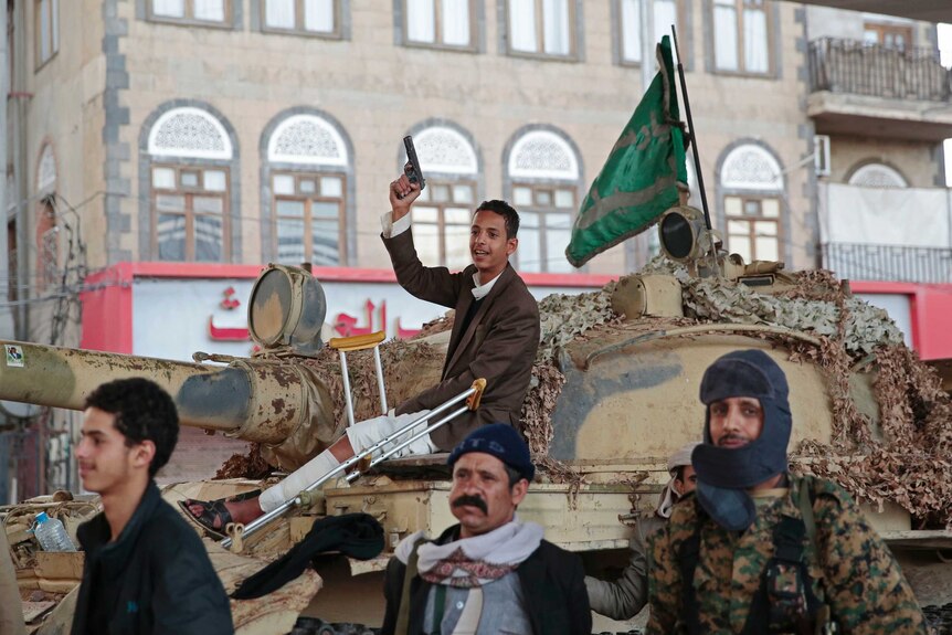 Houthi Shiite fighters in Yemen.