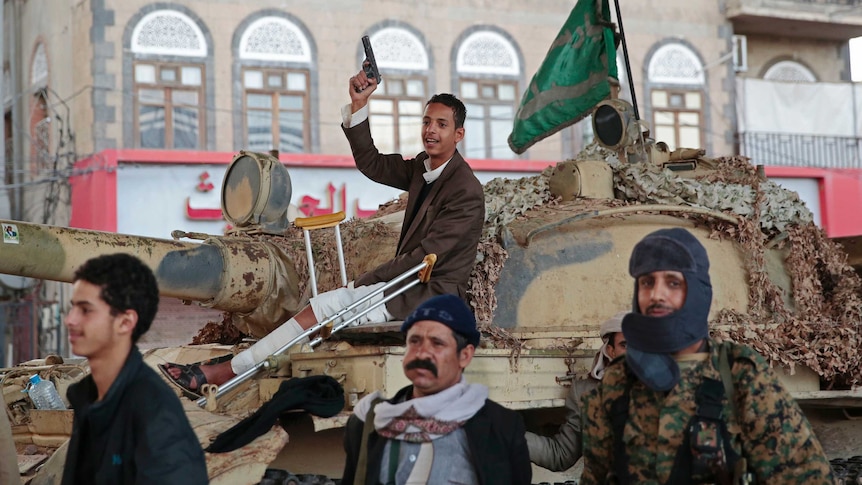 Houthi Shiite fighters in Yemen.