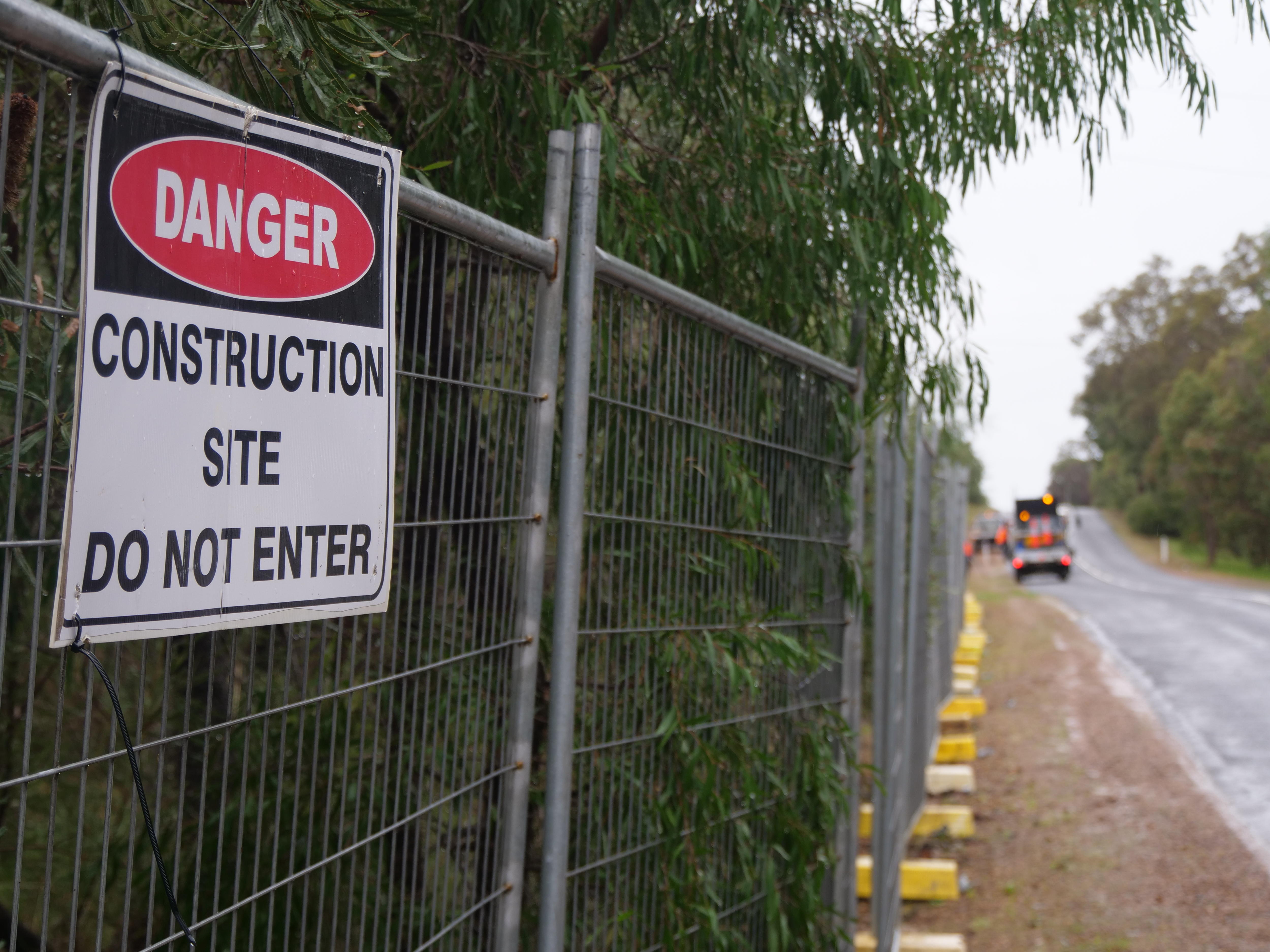 BOOR warning sign on Woods Road