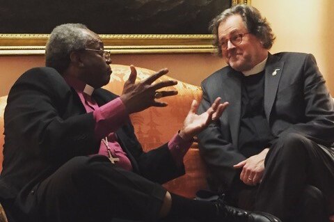 Andrew McGowan and Bishop Curry