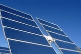 Solar panels at a solar farm.