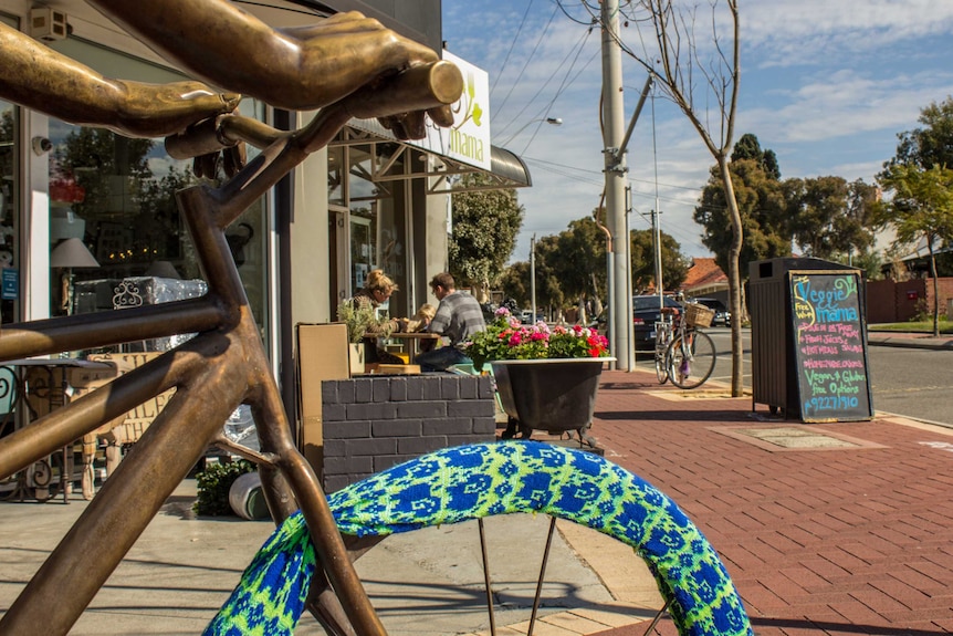 The council and network are adding interest with public art, yarn bombing and plants, 13 August 2014.