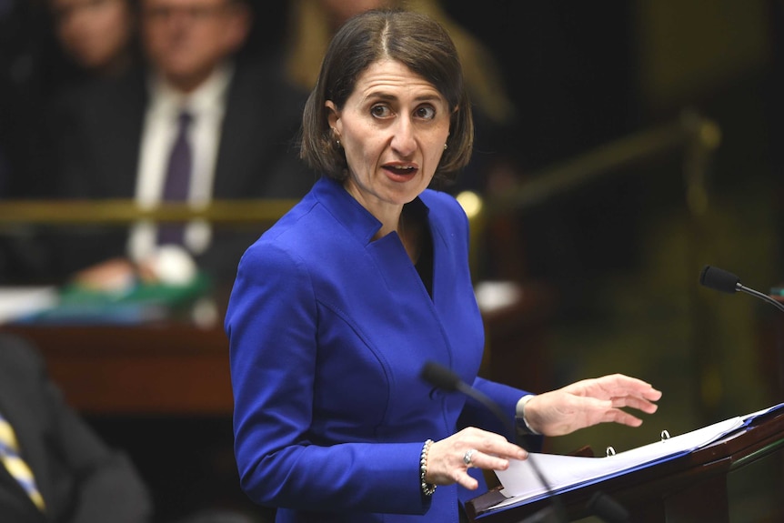 Gladys Berejiklian delivers her NSW Budget 2016 in Parliament on June 21, 2016.