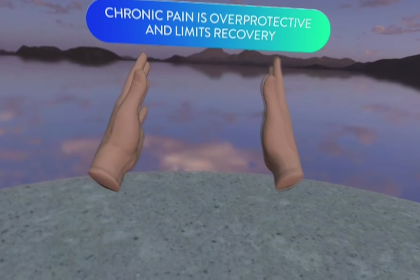 A virtual reality program explaining chronic pain.