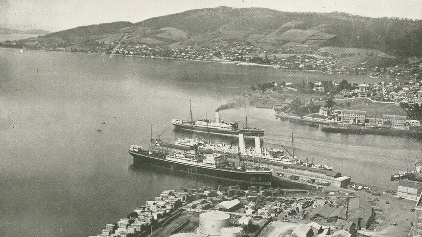 Shipping in the River Derwent, pictured in 1933.