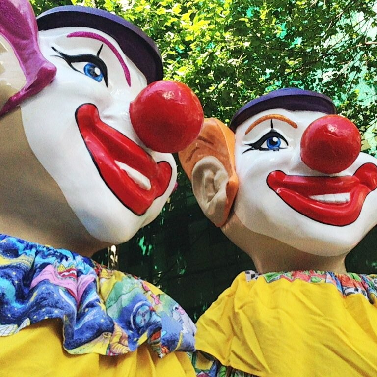 Colourful clowns are a part of the annual parade through Adelaide
