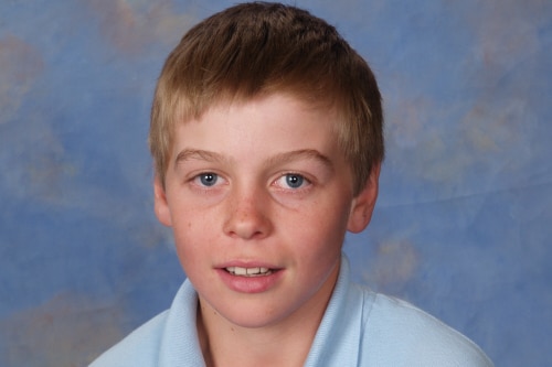 A young boy school photo shot.