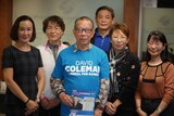 Several volunteers campaigning for the Liberal Party's candidate for the seat of Banks, David Coleman, pose for a photo.