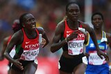 Chepkirui beats Kiplagat to the line in the 10,000 metres in Glasgow