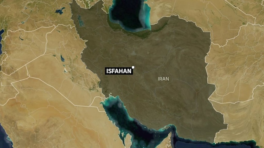Map of Iran indicating the location of Isfahan