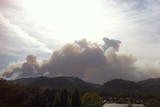 View of Adelaide Hills fire from Lower North East Road