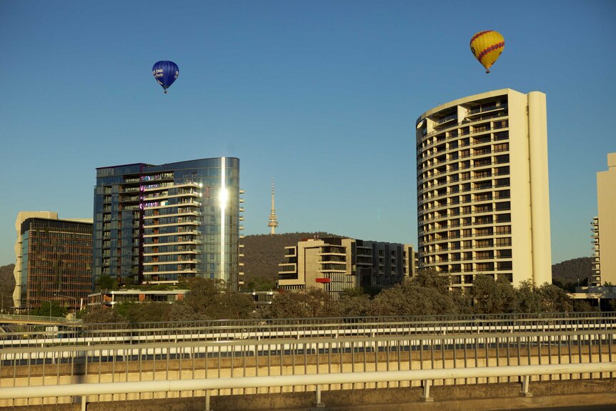 Hot air balloons over Civic