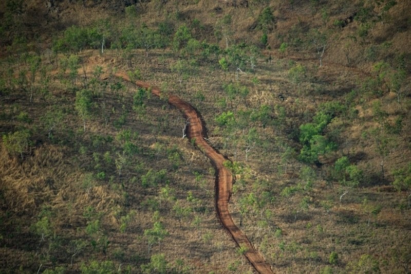 A dirt track.