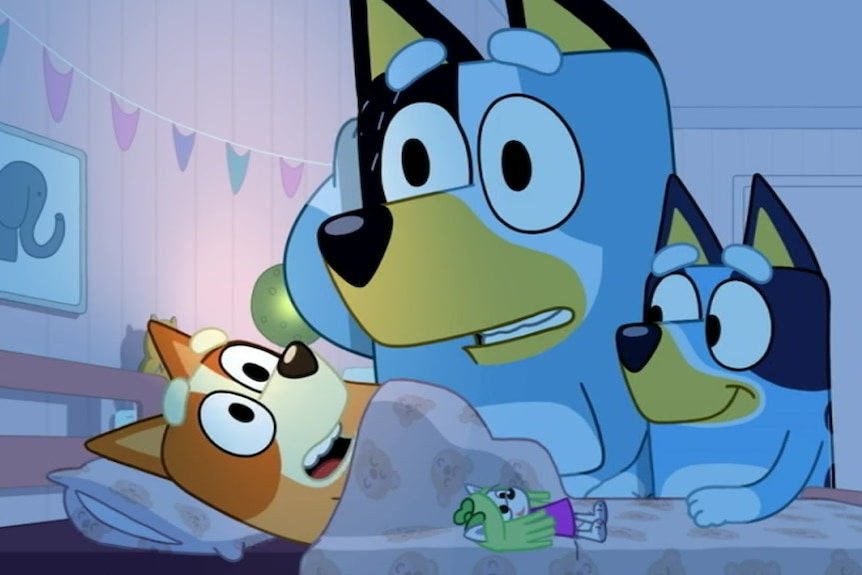 A screenshot from pilot episode of Bluey