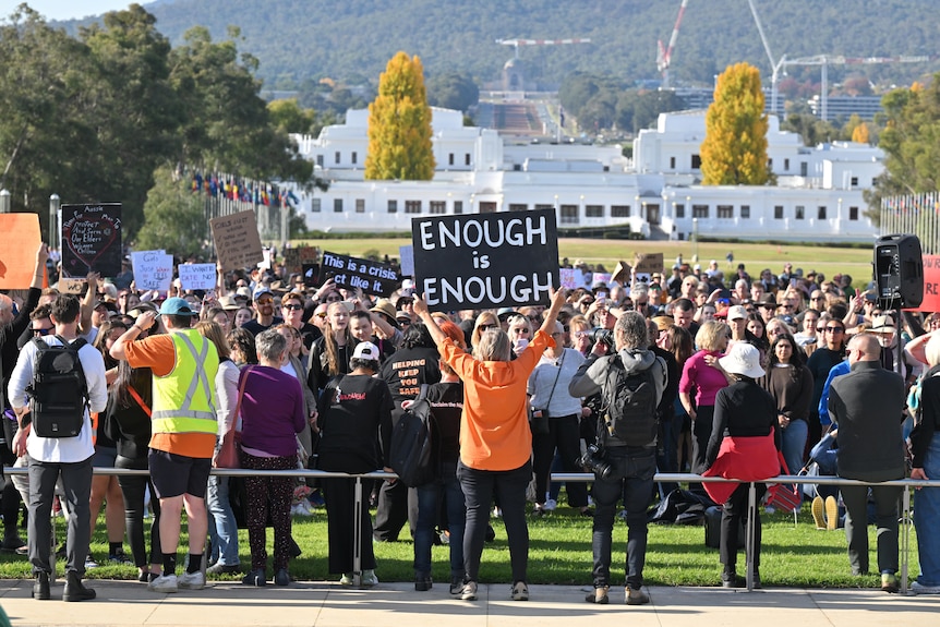 Canberra gendered violence rally