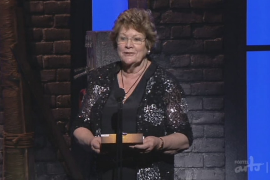 Jillian Skinner presenting a Helpmann Award