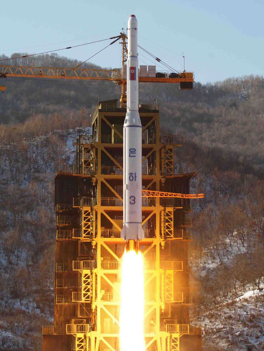 Launch of North Korean Unha-3 rocket