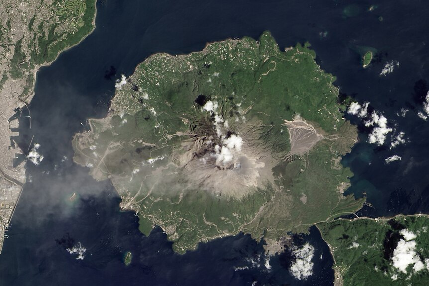 Smoke rises from Sakurajima volcano in south-west Japan