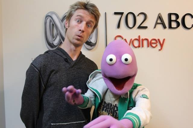 Comedy double-act Sammy J & Randy at the ABC Radio Sydney studios