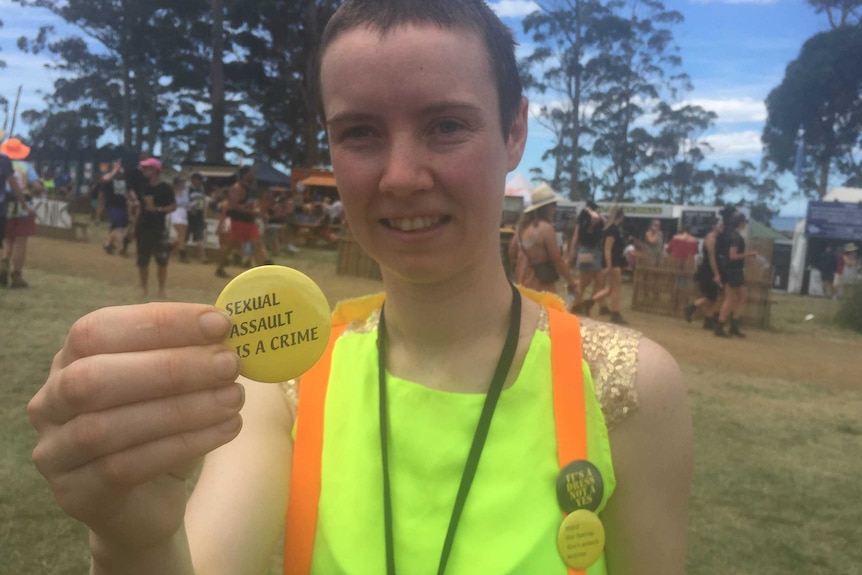 Sexual assault badges being handed out at Falls Festival Marion Bay