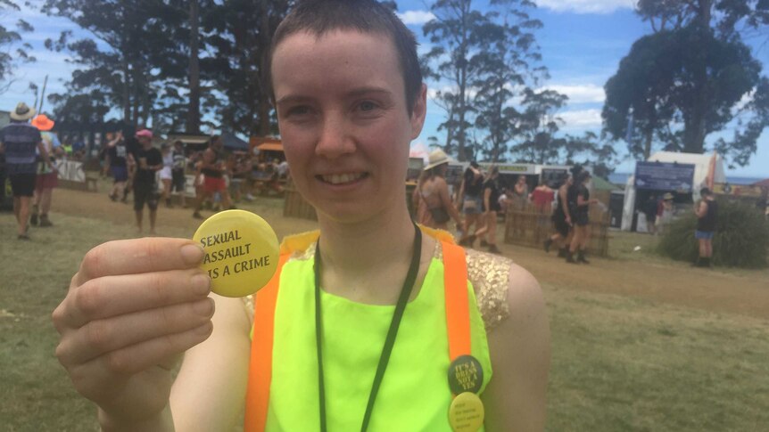 Sexual assault badges being handed out at Falls Festival Marion Bay
