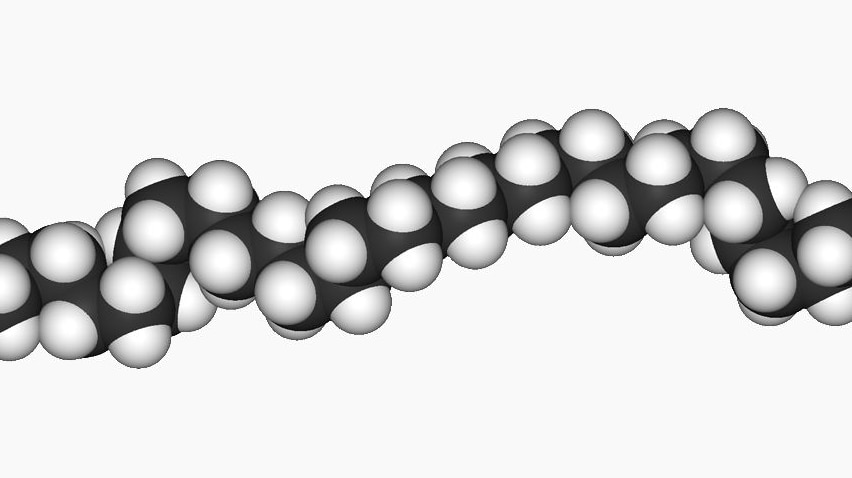 Black and white diagram of a molecule