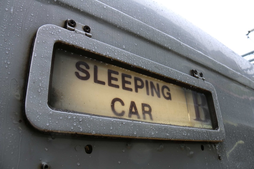 Sleeping car sign on The Sunlander