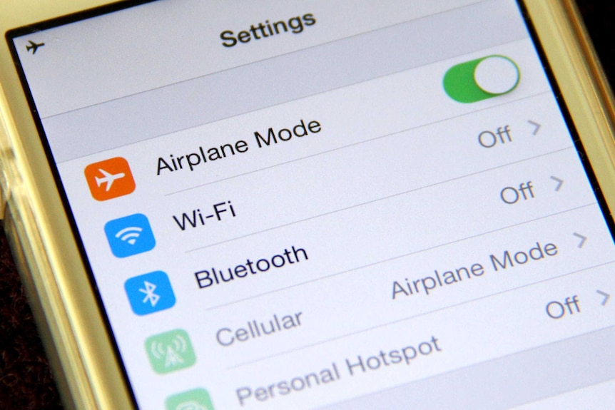 Turning off Airplane Mode during a Flight