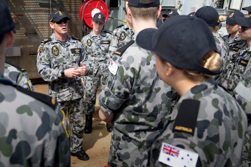 ADF students on the HMAS Stirling