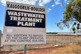 a sign that reads wast water treatment plant