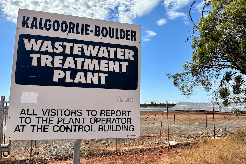 a sign that reads wast water treatment plant