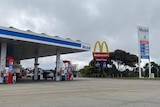A service station and McDonald's restaurant