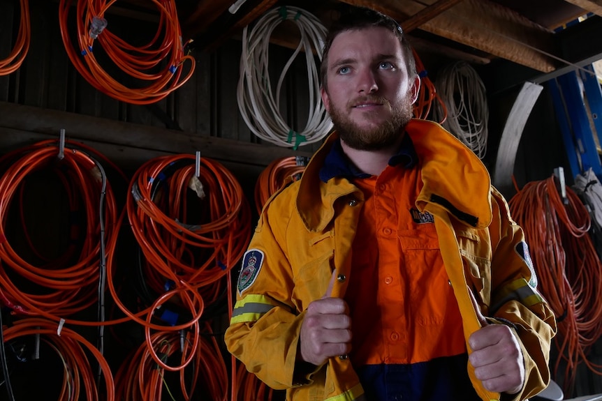 Rural Fire Service volunteer Cheyenne White pictured in story about volunteering and mental health