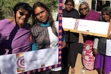 Marlene Hayes, Shirleen Campbell, Sadie Richards, Helen Gillen, Louise Abbott from the Tangentyere Women's Family Safety Group.