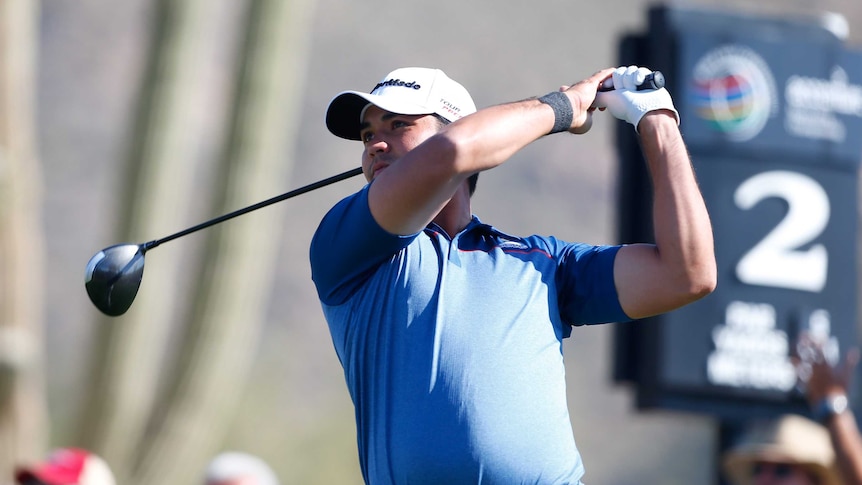 Jason Day tees off in the WGC Match Play Championship