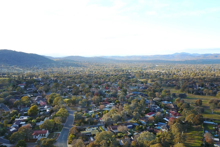 Aerial of Kambah in Canberra's south.