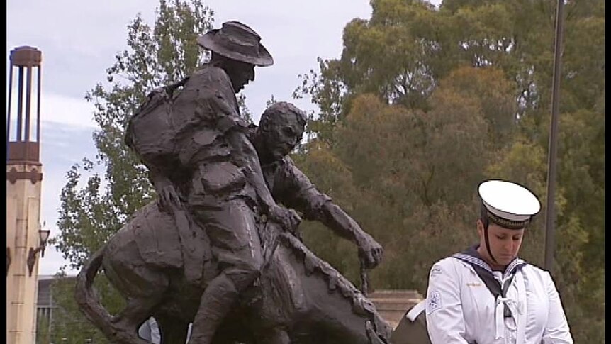 The statue honours defence medics