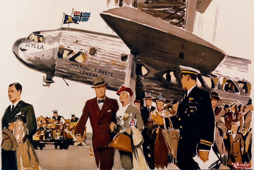 Imperial Airways, 1950, poster by Albert Victor Eugene Brenet (1903-2005), 20th century.