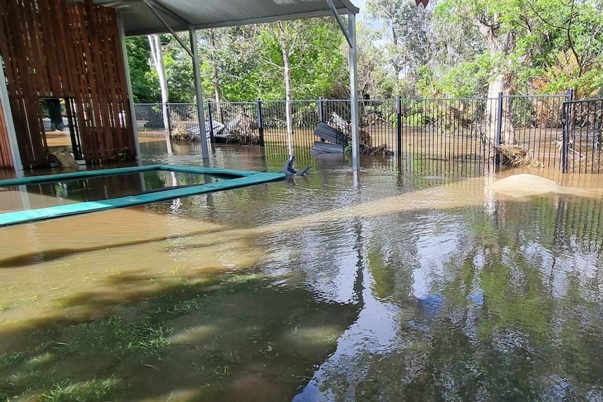 backyard under water
