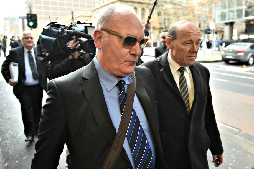 Raffaele di Paolo leaves the Melbourne Magistrates' Court after a court appearance.